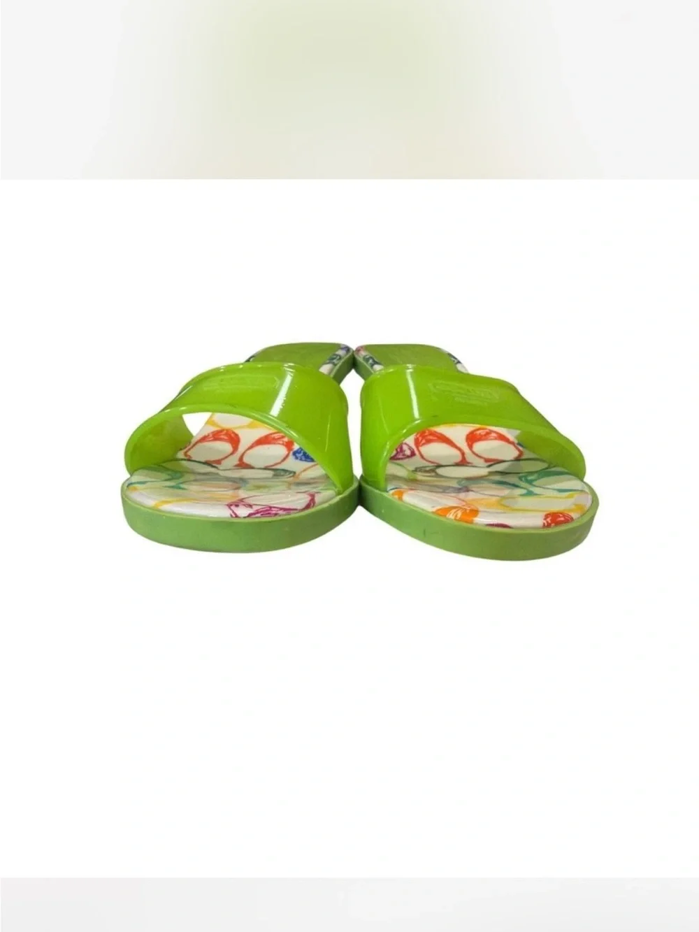 Coach Y2K Nichelle Jelly Kitten Heels Sz 9 Lime Green Rare